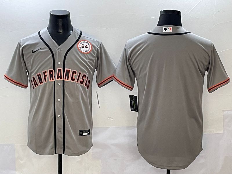 Men 2025 San Francisco Giants Blank Grey Game Nike MLB Jersey style 3